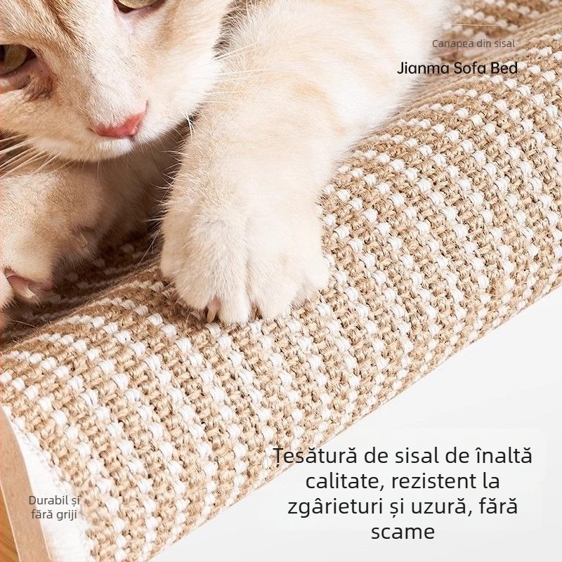 Cuib de pisică dintr-o singură bucată, extra-large, anti-zgâriere, material TPR, stil simplu