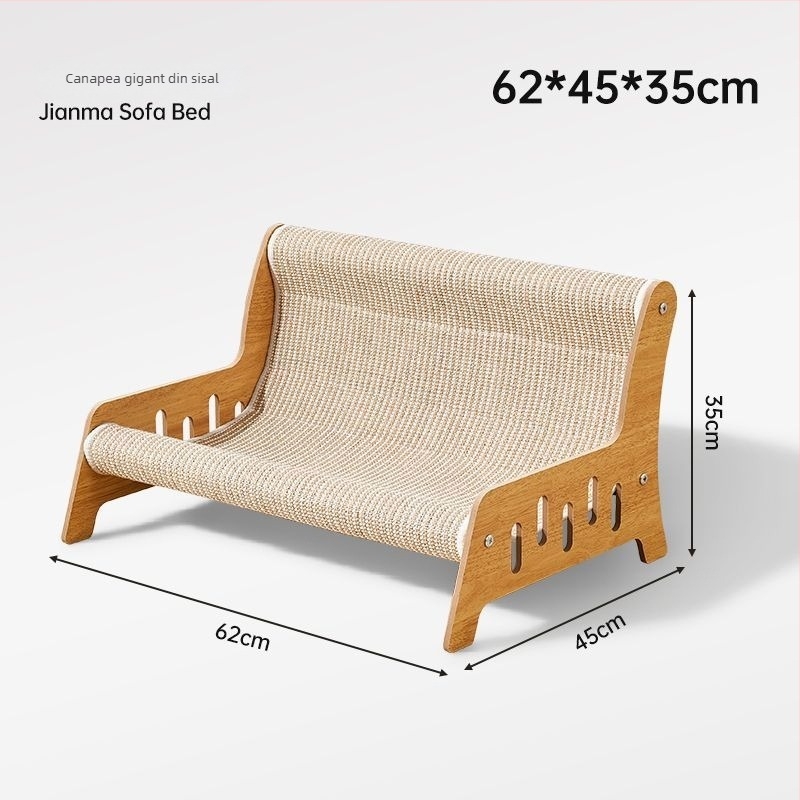 Cuib de pisică dintr-o singură bucată, extra-large, anti-zgâriere, material TPR, stil simplu