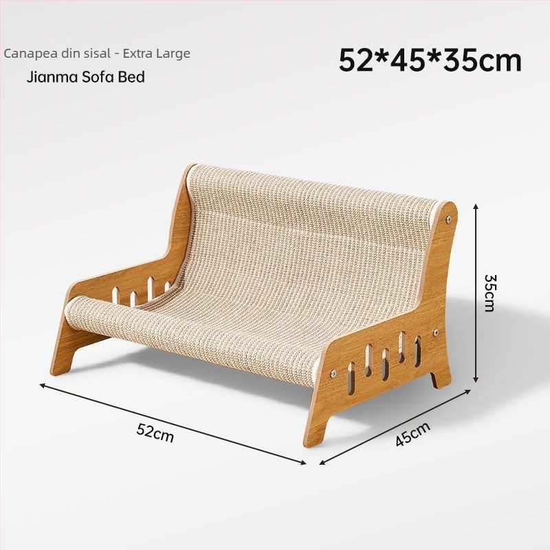 Cuib de pisică dintr-o singură bucată, extra-large, anti-zgâriere, material TPR, stil simplu