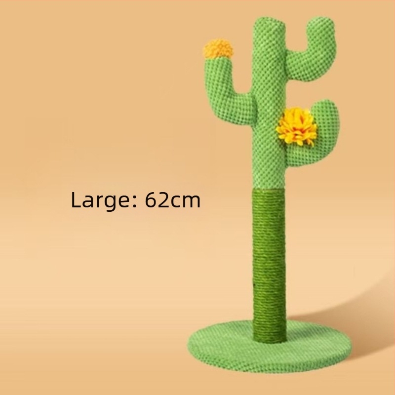 Placă și stâlp de zgâriere pentru pisici în formă de cactus – Material: pânză, Stil drăguț, Marca: Altul, Fără import