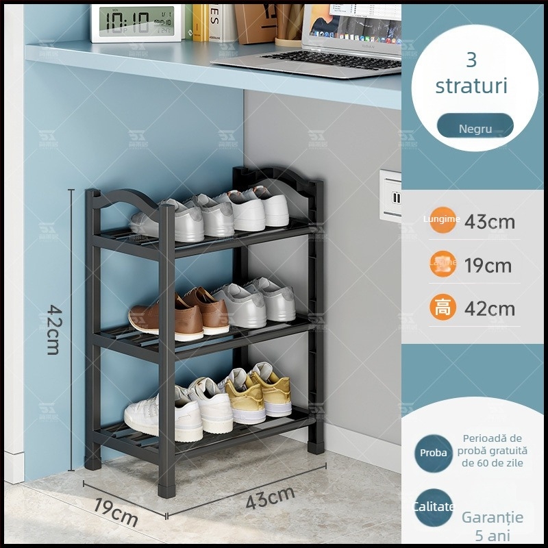 Raft de pantofi din plastic Jane Laiju, 3/4/5 etaje, depozitare interioară modernă și multifuncțională