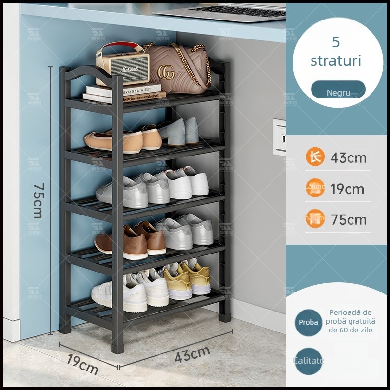 Raft de pantofi din plastic Jane Laiju, 3/4/5 etaje, depozitare interioară modernă și multifuncțională