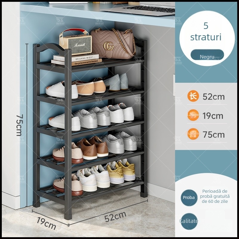 Raft de pantofi din plastic Jane Laiju, 3/4/5 etaje, depozitare interioară modernă și multifuncțională