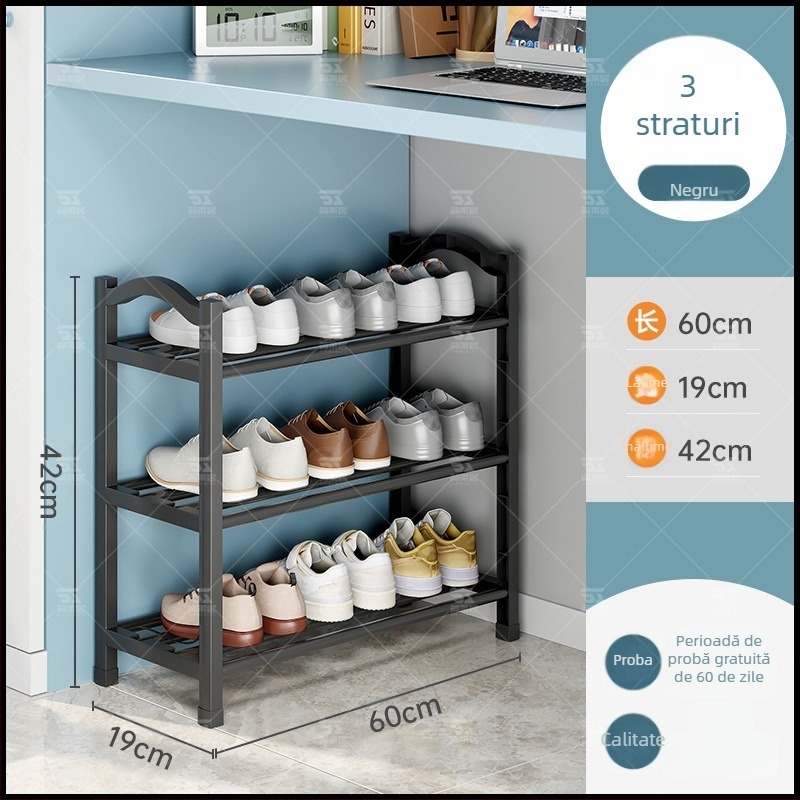 Raft de pantofi din plastic Jane Laiju, 3/4/5 etaje, depozitare interioară modernă și multifuncțională