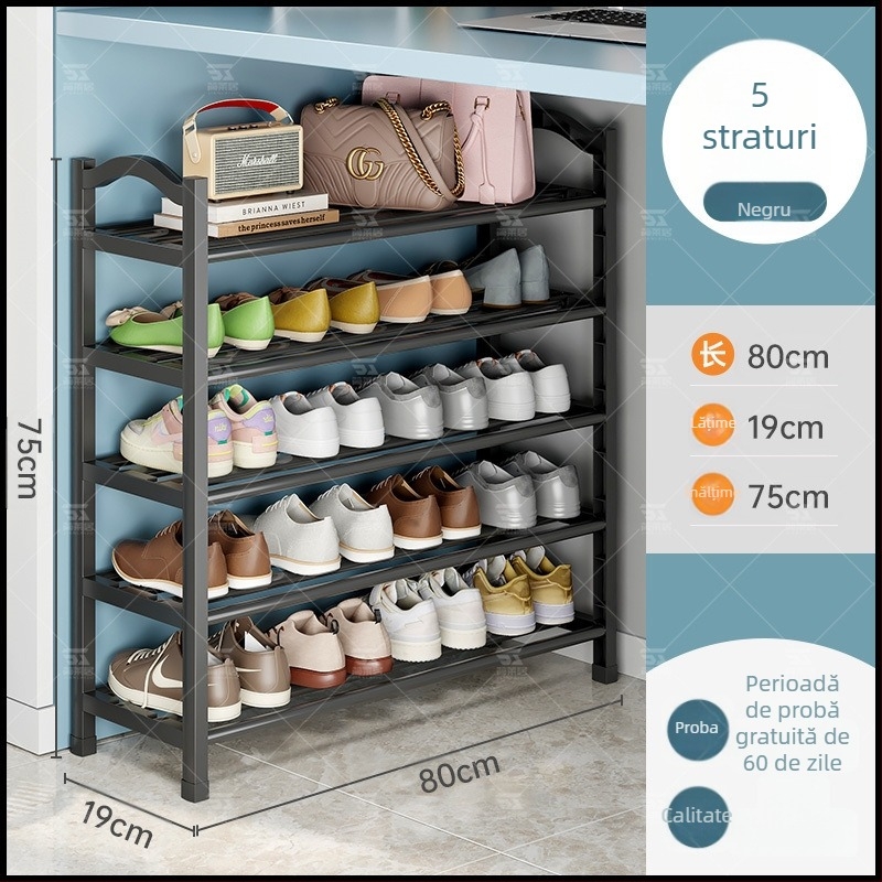 Raft de pantofi din plastic Jane Laiju, 3/4/5 etaje, depozitare interioară modernă și multifuncțională