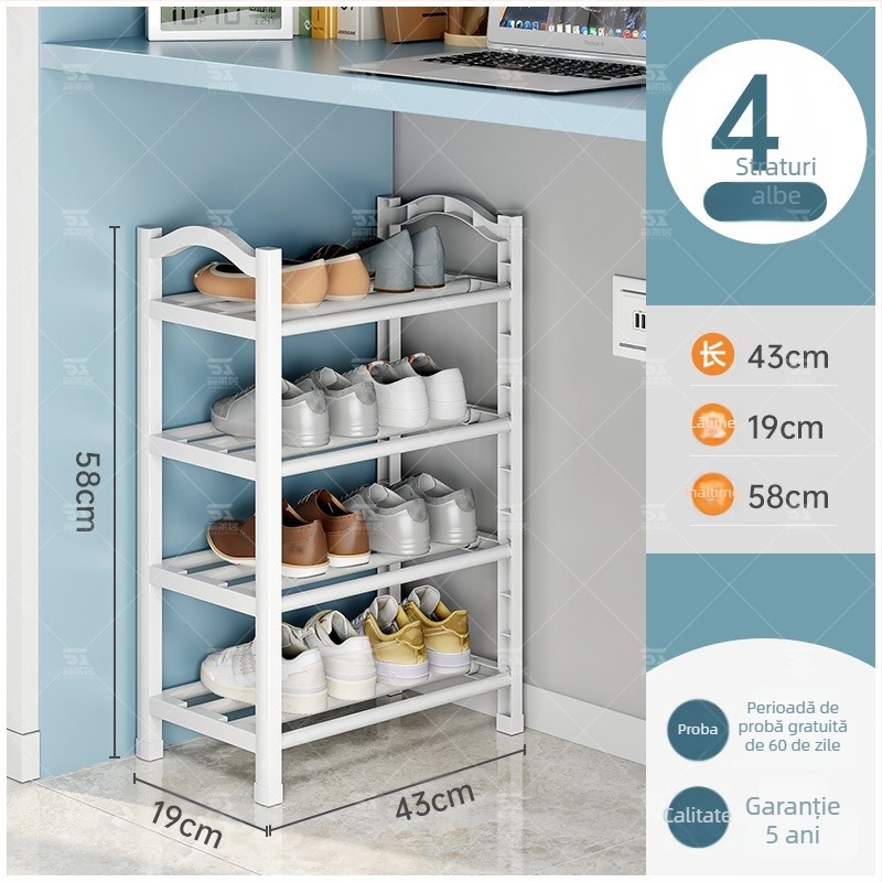 Raft de pantofi din plastic Jane Laiju, 3/4/5 etaje, depozitare interioară modernă și multifuncțională
