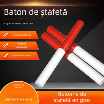 Baton ștafetă Fengyi pentru atletism | Material: aliaj de aluminiu, lemn și PVC | Potrivit pentru ștafete, prelucrare și personalizare disponibile