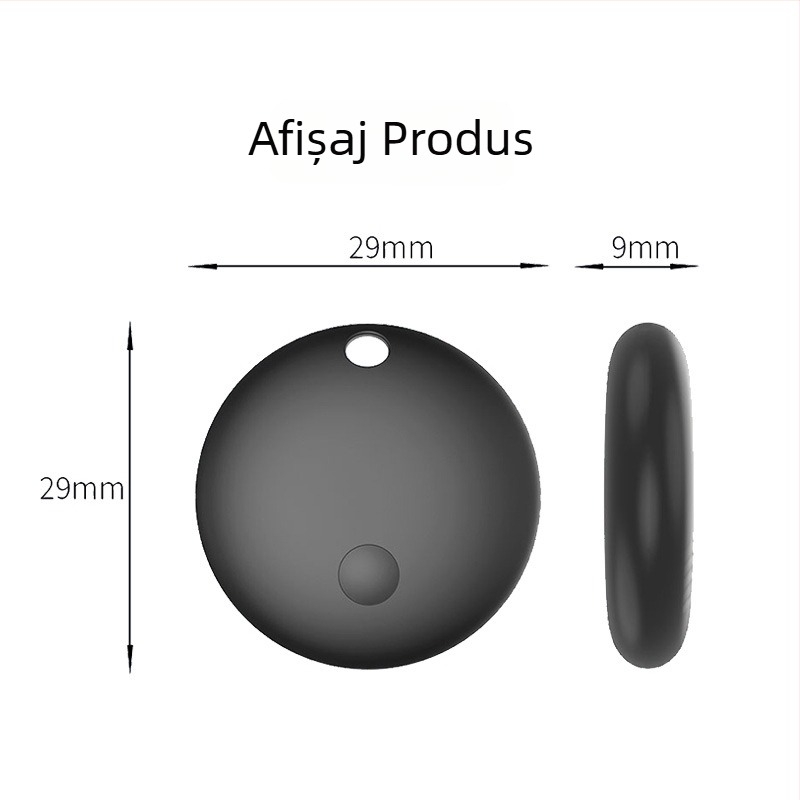 Localizator de obiecte F03c | Baterie 210 mAh • Distanță wireless 50 m • Dimensiuni 29×29×9 mm • Greutate 7,2 g