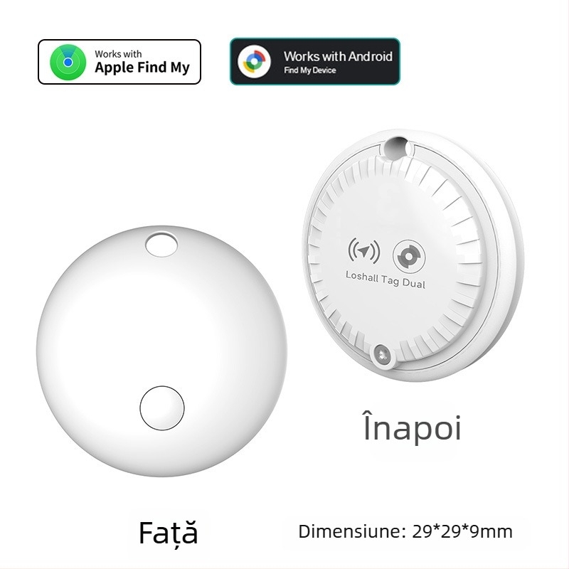 Localizator de obiecte F03c | Baterie 210 mAh • Distanță wireless 50 m • Dimensiuni 29×29×9 mm • Greutate 7,2 g