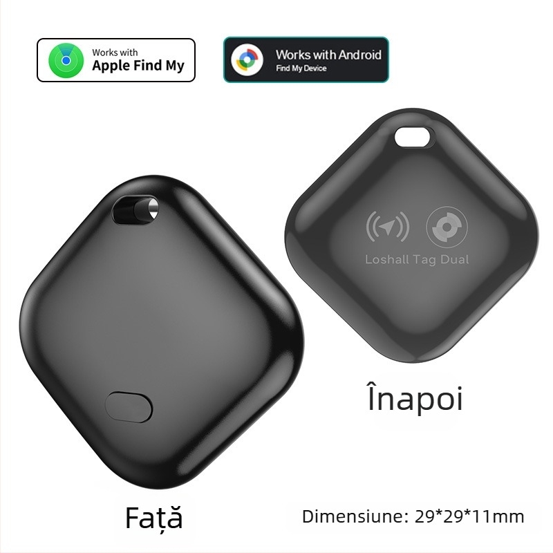 Localizator de obiecte F03c | Baterie 210 mAh • Distanță wireless 50 m • Dimensiuni 29×29×9 mm • Greutate 7,2 g