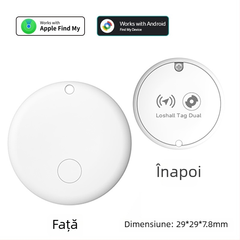 Localizator de obiecte F03c | Baterie 210 mAh • Distanță wireless 50 m • Dimensiuni 29×29×9 mm • Greutate 7,2 g