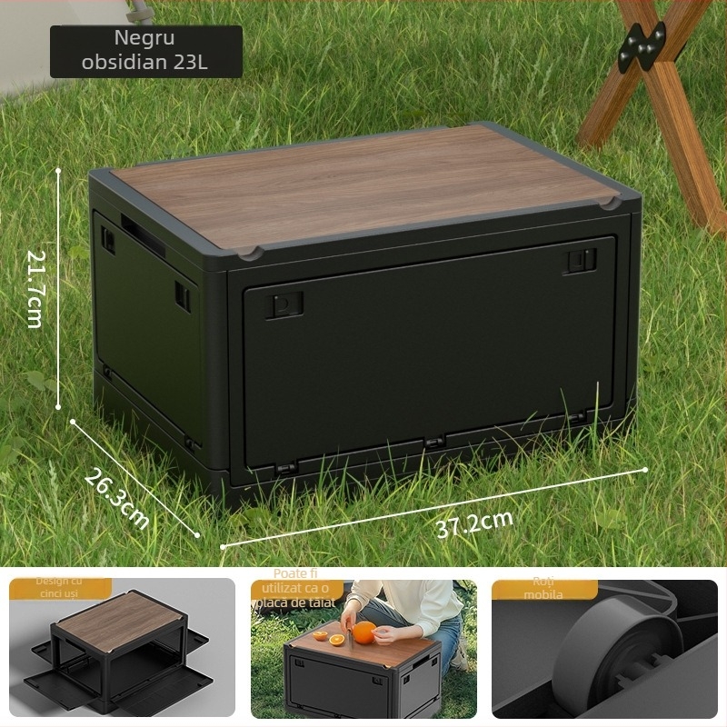 Cutie pliabilă de depozitare din PP pentru utilizare în mașină, capacitate 30L/55L, multifuncțională