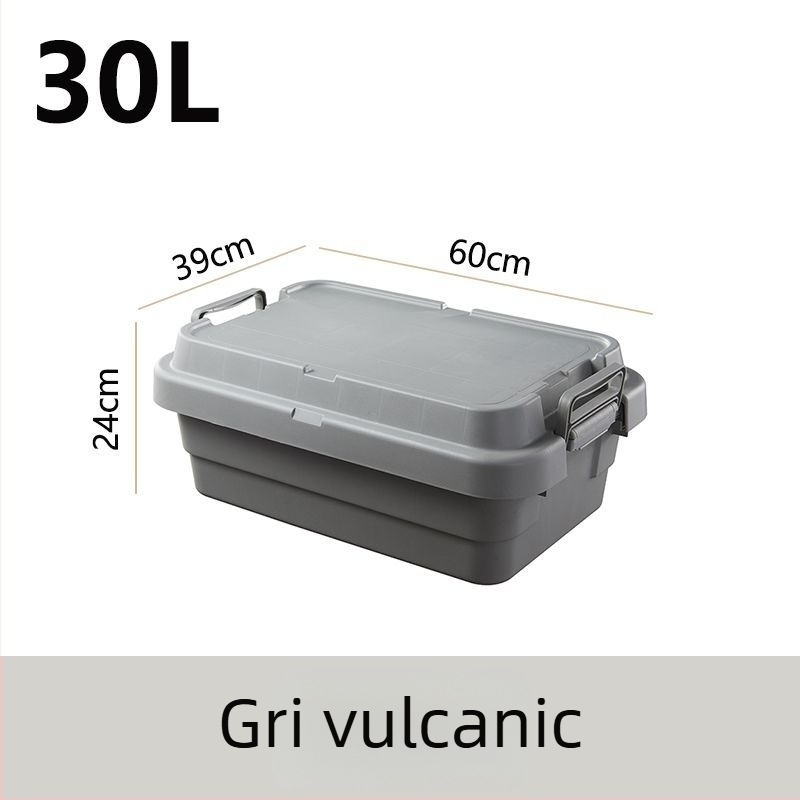 Cutie de depozitare auto pentru camping, îngroșată, cu capacitate mare, cutie pătrată din plastic, portabilă și multifuncțională, 100% material nou