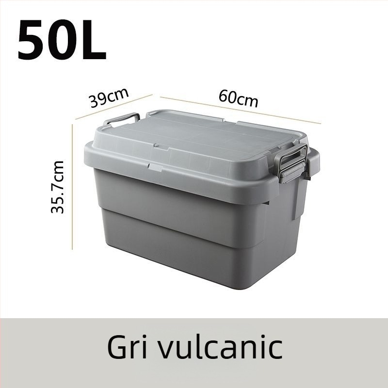 Cutie de depozitare auto pentru camping, îngroșată, cu capacitate mare, cutie pătrată din plastic, portabilă și multifuncțională, 100% material nou