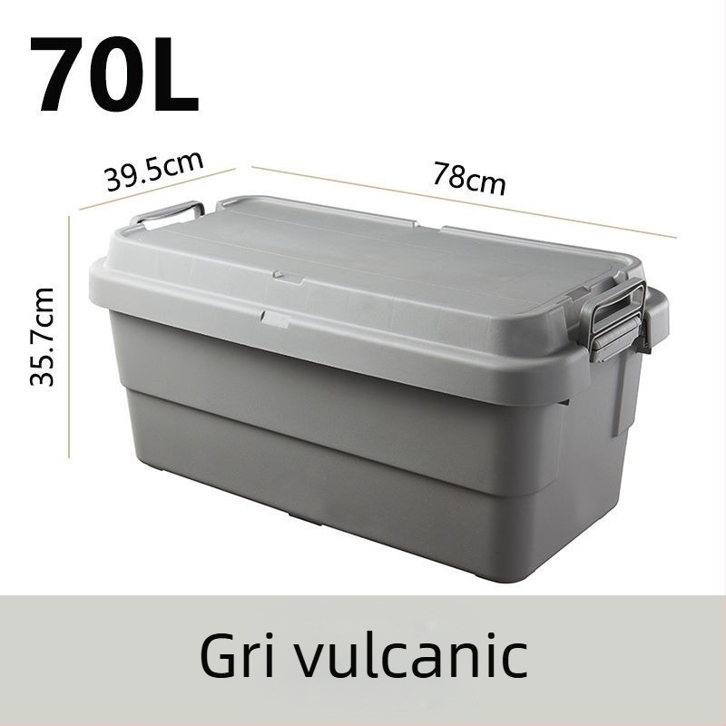 Cutie de depozitare auto pentru camping, îngroșată, cu capacitate mare, cutie pătrată din plastic, portabilă și multifuncțională, 100% material nou