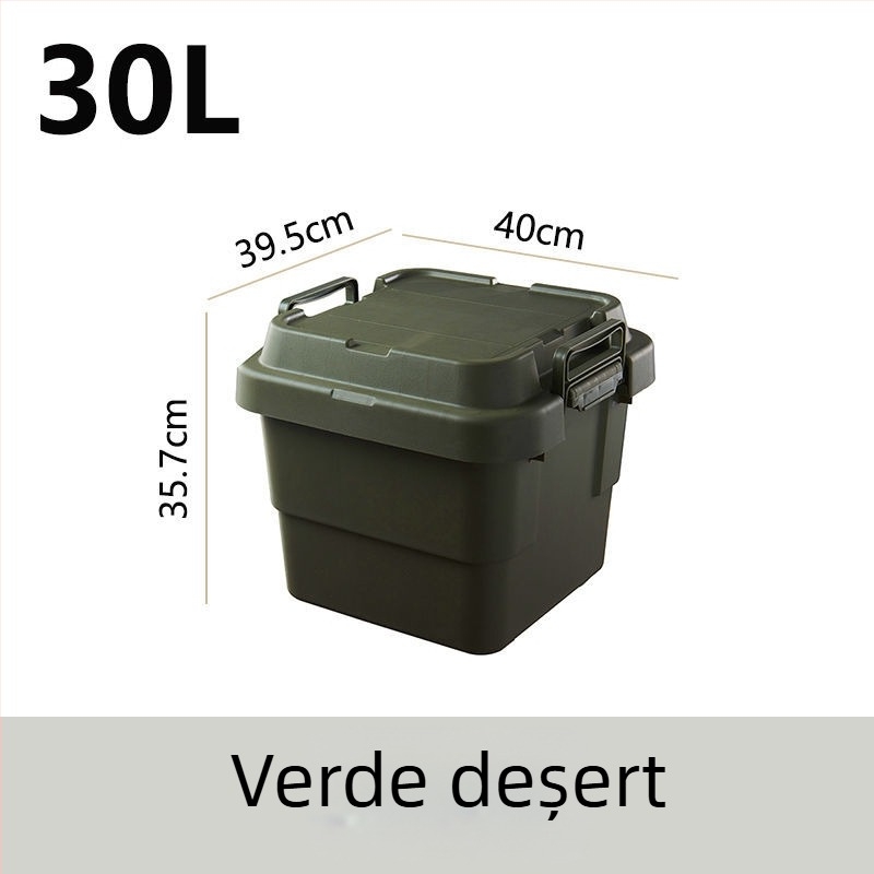 Cutie de depozitare auto pentru camping, îngroșată, cu capacitate mare, cutie pătrată din plastic, portabilă și multifuncțională, 100% material nou