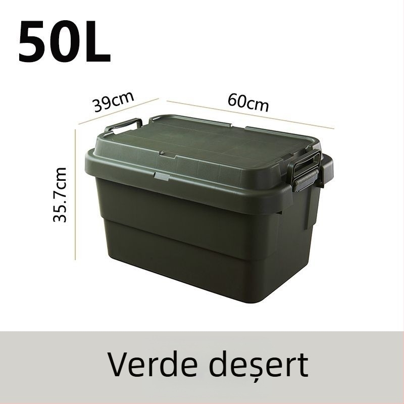 Cutie de depozitare auto pentru camping, îngroșată, cu capacitate mare, cutie pătrată din plastic, portabilă și multifuncțională, 100% material nou