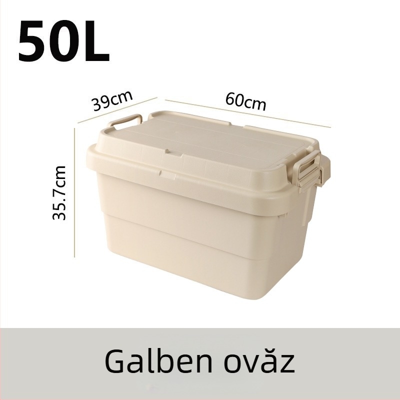 Cutie de depozitare auto pentru camping, îngroșată, cu capacitate mare, cutie pătrată din plastic, portabilă și multifuncțională, 100% material nou