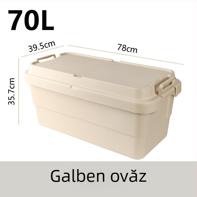 Cutie de depozitare auto pentru camping, îngroșată, cu capacitate mare, cutie pătrată din plastic, portabilă și multifuncțională, 100% material nou