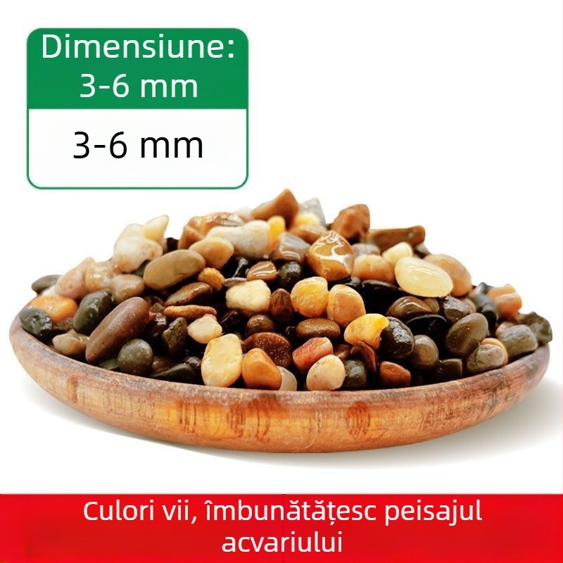 Pietre naturale pentru substratul acvariului: nisip, pietriș și pietre de râu pentru decorarea peisajelor acvatice