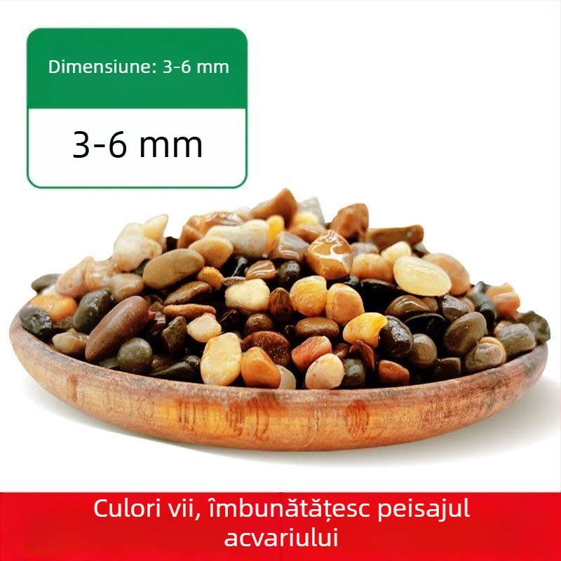 Pietre naturale pentru substratul acvariului: nisip, pietriș și pietre de râu pentru decorarea peisajelor acvatice