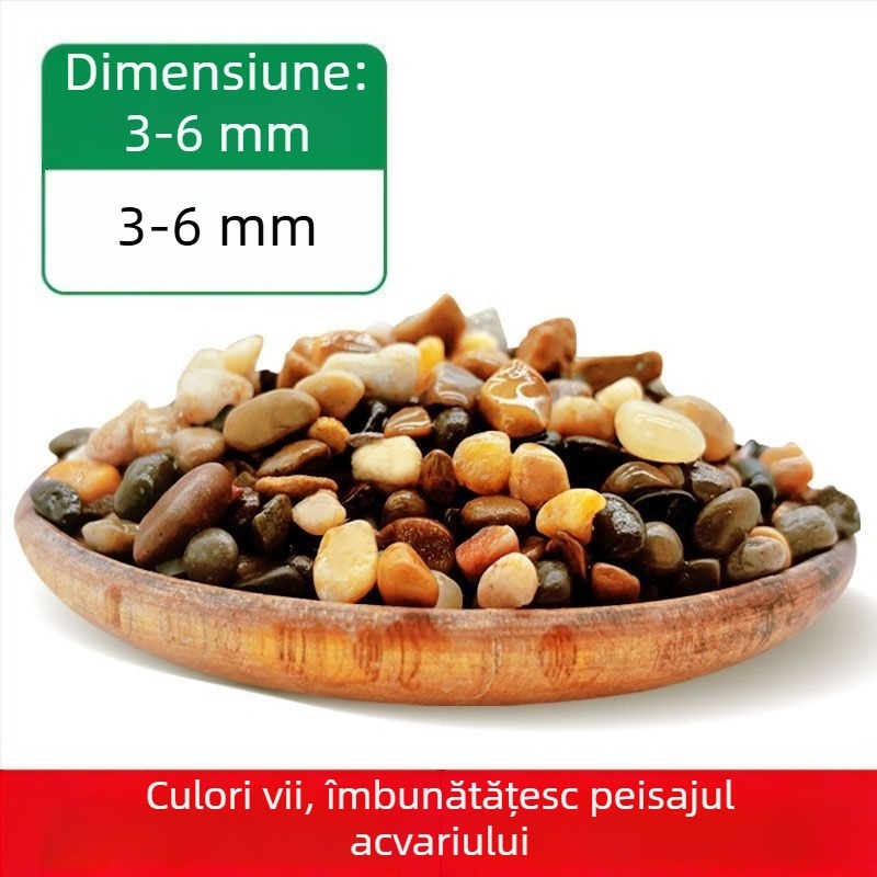 Pietre naturale pentru substratul acvariului: nisip, pietriș și pietre de râu pentru decorarea peisajelor acvatice