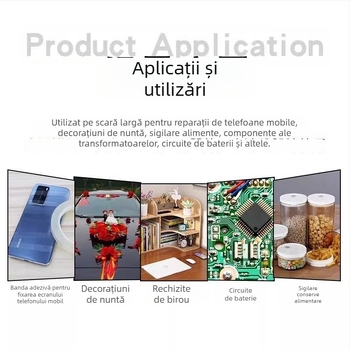 Bandă de fixare a ecranelor pentru telefoane și tablete – Reparație a ecranelor deformate, bandă de fixare a ramei din spate (Material de bază: PET; Grosime: 0,055 mm; Sistem de adeziv: acrilic; Miez: cauciuc; Viscozitate: mare)