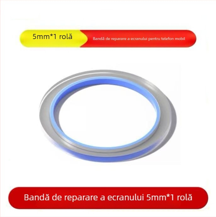 Bandă de fixare a ecranelor pentru telefoane și tablete – Reparație a ecranelor deformate, bandă de fixare a ramei din spate (Material de bază: PET; Grosime: 0,055 mm; Sistem de adeziv: acrilic; Miez: cauciuc; Viscozitate: mare)