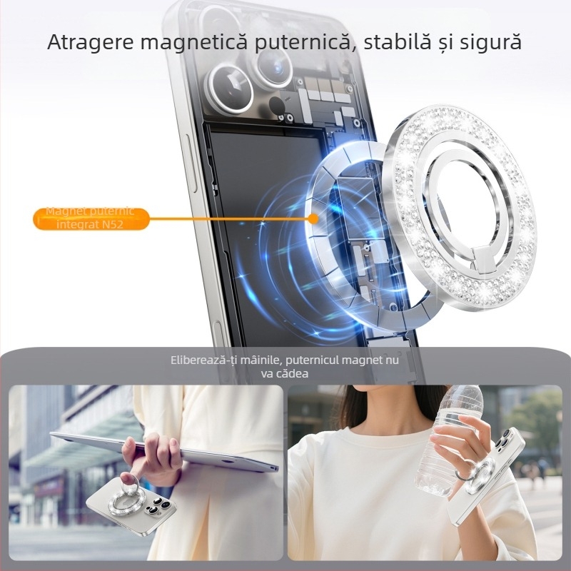 Suport magnetic pentru telefoane, Yingle, model Yl-zs03, din aliaj, universal pentru telefoane și tablete, personalizare disponibilă