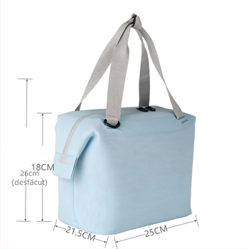 Geantă de voiaj din poliester, impermeabilă, cu curea de umăr crossbody, închidere cu fermoar, capacitate sub 20L