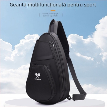Geantă de umăr unisex pentru sporturi în aer liber, pentru pickleball și badminton, nailon, impermeabilă, rezistentă la uzură, extensibilă