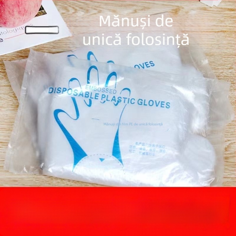 Mănuși de unică folosință pentru alimentație — transparente, îngroșate, anti-derapare, imprimare logo disponibil (îngroșate, transparente, anti-derapare, imprimare logo disponibil)
