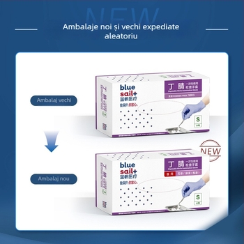Mănuși nitrilice de unică folosință Blue Sail Medical – protecție cu calitate medicală pentru inspecții în gospodărie și curățenie (material: nitril; clasă: medicală)