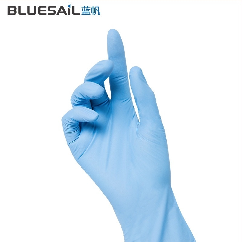 Mănuși nitrilice de unică folosință Blue Sail Medical – protecție cu calitate medicală pentru inspecții în gospodărie și curățenie (material: nitril; clasă: medicală)