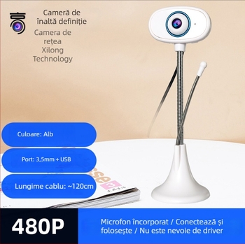 Cameră USB pentru desktop, senzor 0,8 MP, rezoluție maximă 1600x1200, 30 FPS, USB plug-and-play