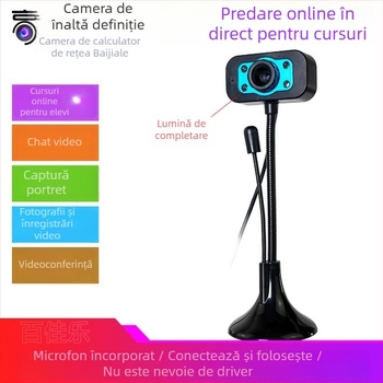 Cameră USB pentru desktop, senzor 0,8 MP, rezoluție maximă 1600x1200, 30 FPS, USB plug-and-play
