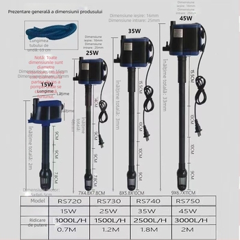 Shengrui pompă submersibilă pentru apă de acvariu — verticală, design cu mai multe niveluri, pomparea apei pentru oxigenare