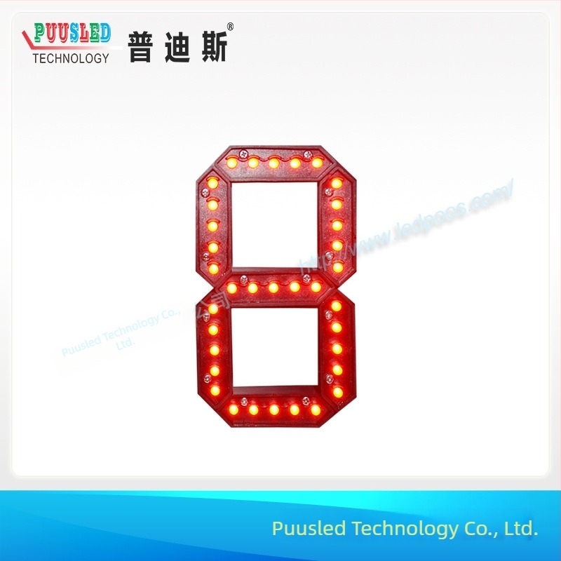 Segment LED digital impermeabil pentru stilou – Montaj încastrat, Afișaj static monocrom, Personalizare disponibilă, Alimentare 110–220V AC / 12V DC