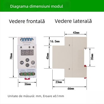 Modul temporizator de tip șină, multifuncțional, cu numărător de declanșări