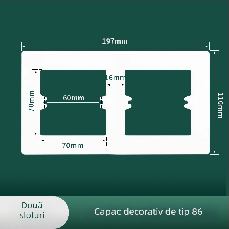 Meigelin Accesorii Prize — Garnitură decorativă pentru cutia de joasă tensiune Type 86, montată pe perete, pentru acoperirea rosturilor