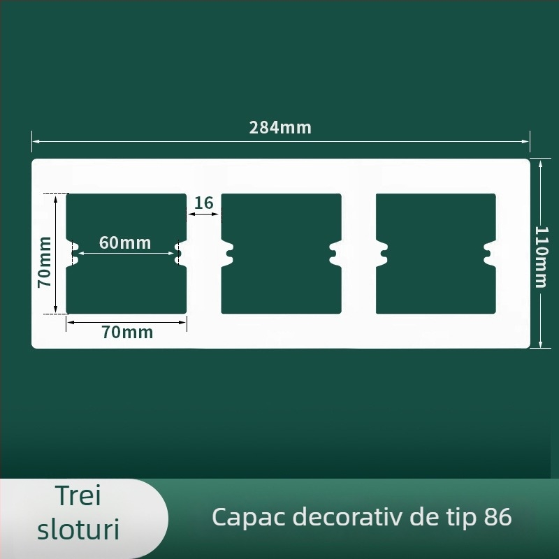 Meigelin Accesorii Prize — Garnitură decorativă pentru cutia de joasă tensiune Type 86, montată pe perete, pentru acoperirea rosturilor