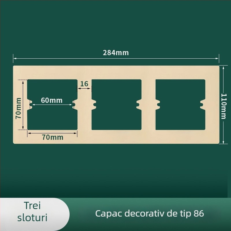 Meigelin Accesorii Prize — Garnitură decorativă pentru cutia de joasă tensiune Type 86, montată pe perete, pentru acoperirea rosturilor