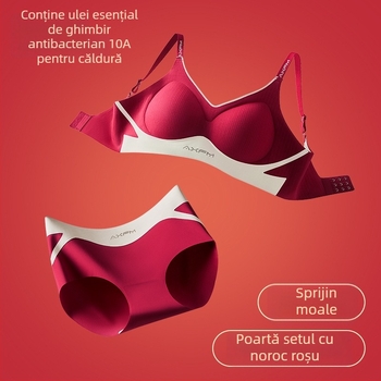 Set de sutiene fără cusături, susținere moale push-up, Cupă 3/4, Material Ice Silk, fără sârmă metalică