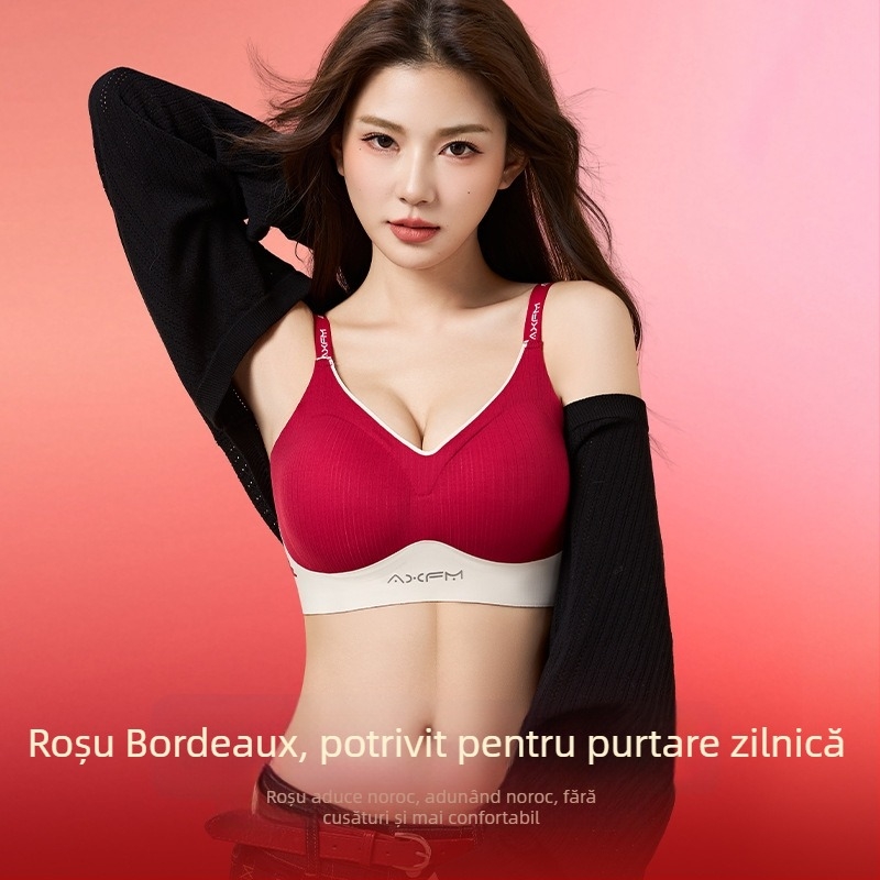 Set de sutiene fără cusături, susținere moale push-up, Cupă 3/4, Material Ice Silk, fără sârmă metalică