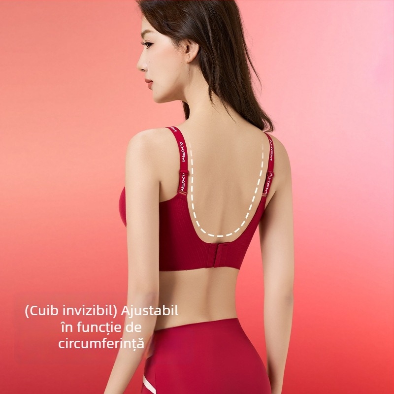 Set de sutiene fără cusături, susținere moale push-up, Cupă 3/4, Material Ice Silk, fără sârmă metalică