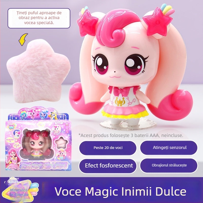 Păpușă vorbitoare interactivă cu iluminare și sunet pentru copii 7–14 ani • Material: Plastic/Cauciuc • Dezvoltare: emoții, percepție vizuală, coordonare mână-ochi