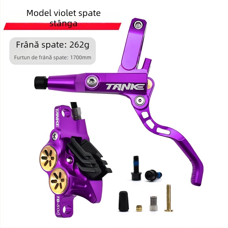 Tank TB800 Caliper de frână hidraulic CNC-integrat din aluminiu pentru biciclete de munte și șosea, cu patru pistoane