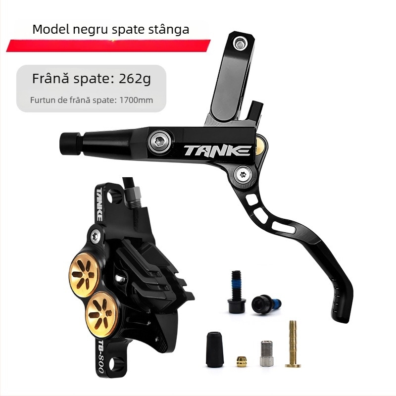 Tank TB800 Caliper de frână hidraulic CNC-integrat din aluminiu pentru biciclete de munte și șosea, cu patru pistoane