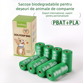 Sac biodegradabil de gunoi pentru animale de companie, mare, îngroșat, parfumat, de unică folosință, personalizabil, portabil – brand LESI, 100% plastic virgin, imprimare gravură, origine Xiamen Fujian, cod Xgd001