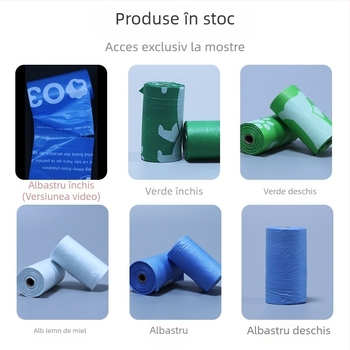 Sac biodegradabil de gunoi pentru animale de companie, mare, îngroșat, parfumat, de unică folosință, personalizabil, portabil – brand LESI, 100% plastic virgin, imprimare gravură, origine Xiamen Fujian, cod Xgd001